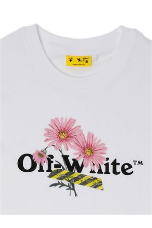white cotton t-shirt OFF WHITE KIDS | OGAA019S26JER001100